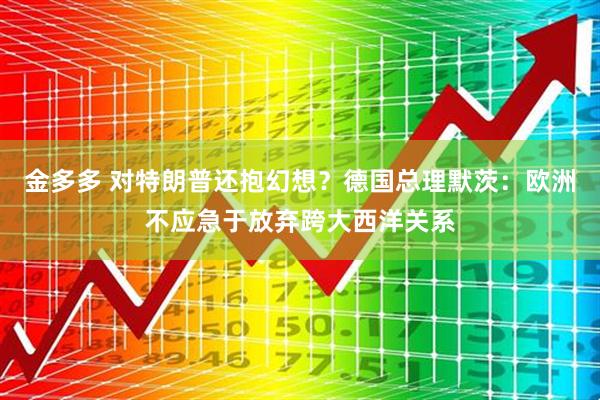 金多多 对特朗普还抱幻想？德国总理默茨：欧洲不应急于放弃跨大西洋关系