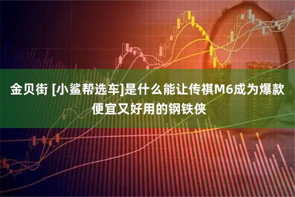 金贝街 [小鲨帮选车]是什么能让传祺M6成为爆款 便宜又好用的钢铁侠